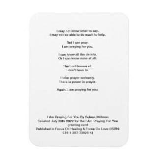 Gedicht "Ich bete für dich" Magnet