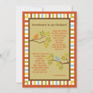 Gedicht "In einem Obstgarten Gehört" (Robin & Spar