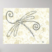 Gedicht in Form einer Libelle Poster (Vorne)