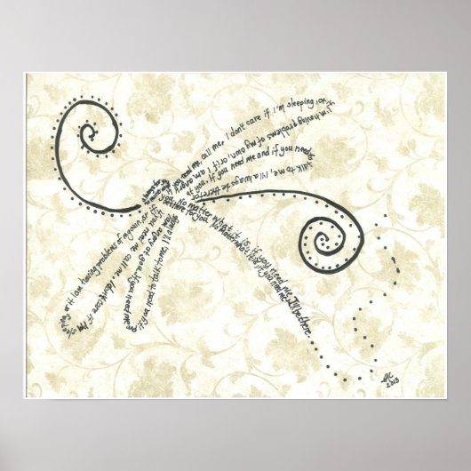 Gedicht in Form einer Libelle Poster (Vorne)