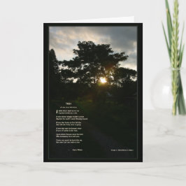 Gedicht Joyces Kilmer Baum-12x18 faltete Karte