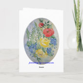 Gedicht-Karte danken Ihnen Dankeskarte (Rückseite)