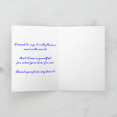 Gedicht-Karte danken Ihnen Dankeskarte (Innenseite)