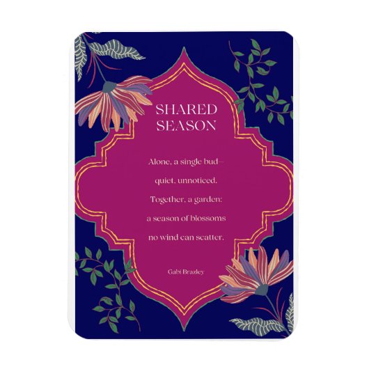 Gedicht-Karte für die gemeinsame Saison Magnet (Vertikal)