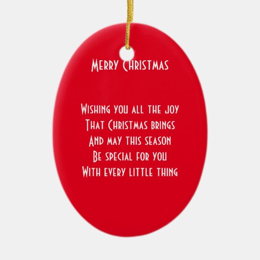 Gedicht Keramik Ornament (Vorne)