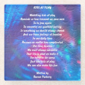 Gedicht "Kinder im Spiel" - Untersetzer (Vorderseite)