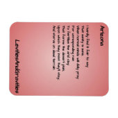 Gedicht Kitchen Magnet - Arizona (Horizontal)