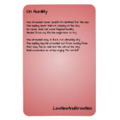 Gedicht Kitchen Magnet - Auf Demut (Vertikal)