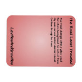 Gedicht Kitchen Magnet - Die Straße am wenigsten g (Horizontal)