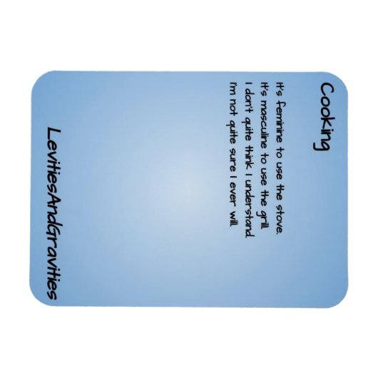 Gedicht Kitchen Magnet - Kochen (Horizontal)