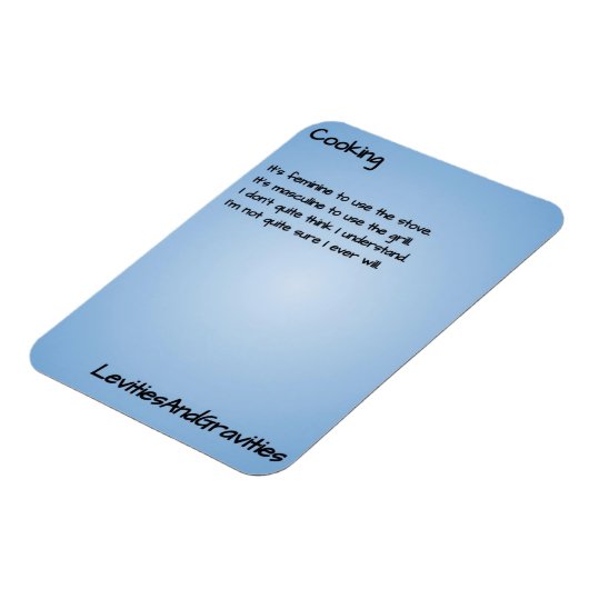 Gedicht Kitchen Magnet - Kochen (Linke Seite)