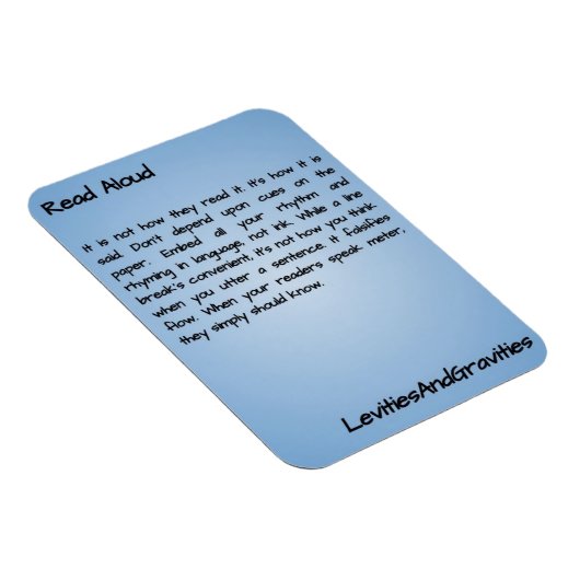 Gedicht Kitchen Magnet - Lesen (Rechte Seite)