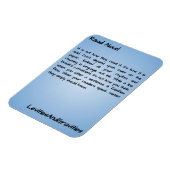 Gedicht Kitchen Magnet - Lesen (Linke Seite)