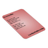 Gedicht Kitchen Magnet - unvereinbar (Rechte Seite)