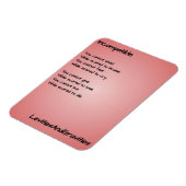 Gedicht Kitchen Magnet - unvereinbar (Linke Seite)