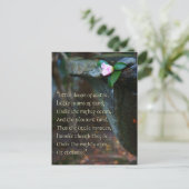 Gedicht "Kleine Dinge" Postkarte (Stehend Vorderseite)