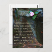 Gedicht "Kleine Dinge" Postkarte (Vorne/Hinten)