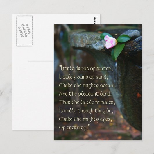 Gedicht "Kleine Dinge" Postkarte (Vorne/Hinten)