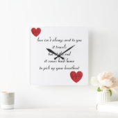 gedicht klok quadratische wanduhr (Zuhause)