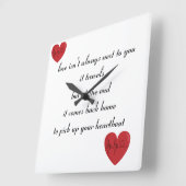 gedicht klok quadratische wanduhr (Winkel)