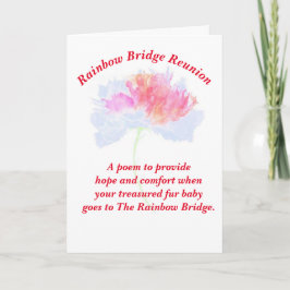 Gedicht: Komfort bei Heimtierverlust; FL, geklappt Karte