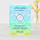 Gedicht: Komfort für den Heimtierverlust; BYG, gek Karte (Gelbe Blume)