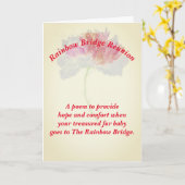 Gedicht: Komfort für Heimtierverlust; FLST, geklap Karte (Gelbe Blume)