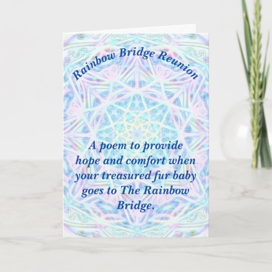 Gedicht: Komfort für Heimtierverluste; PBP, geklap Karte (Vorderseite)