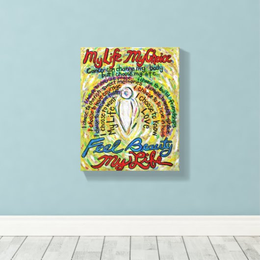 Gedicht "Krebs" Angel Gemälde "Wrapped Canvas Art" Leinwanddruck (Insitu (Holzboden))