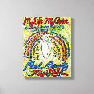 Gedicht "Krebs" Angel Gemälde "Wrapped Canvas Art" Leinwanddruck