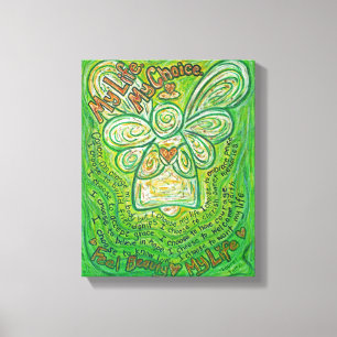 Gedicht "Krebs" Angel Gemälde "Wrapped Canvas Art" Leinwanddruck