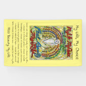 Gedicht "Krebs" Weißer Wächter Engel Art Custom Ba Banner (Horizontal)