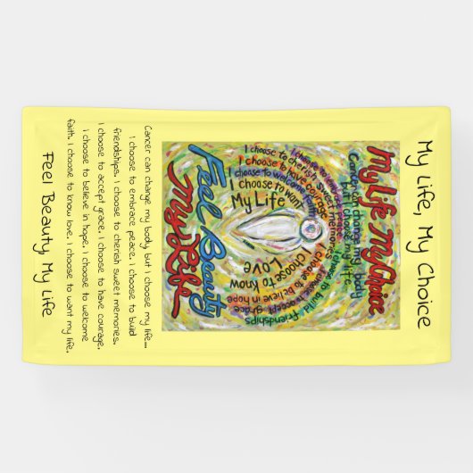 Gedicht "Krebs" Weißer Wächter Engel Art Custom Ba Banner (Horizontal)