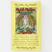 Gedicht "Krebs" Weißer Wächter Engel Art Custom Ba Banner (Vertikal)