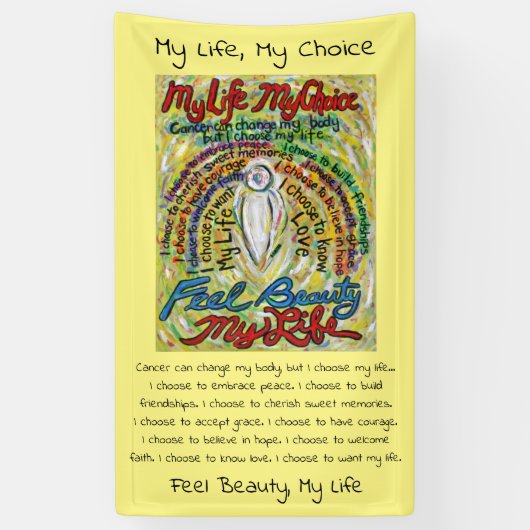 Gedicht "Krebs" Weißer Wächter Engel Art Custom Ba Banner (Vertikal)