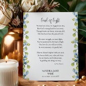 Gedicht "Land of Light Funeral Memorial Poster" Poster