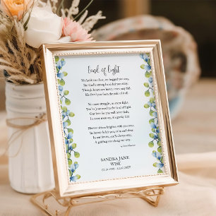 Gedicht "Land of Light Funeral Memorial Poster" Poster