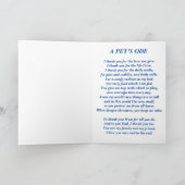 Gedicht: Liebe eines Haustiers für seinen Besitzer Karte (Innenseite)