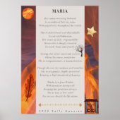 Gedicht "Maria" Poster (Vorne)