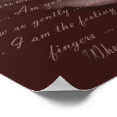 Gedicht "Mein Name ist Liebe" Blumendruck Poster (Ecke)