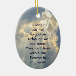 Gedicht Memorial Keepake Angel Sky Clouds Keramik Ornament