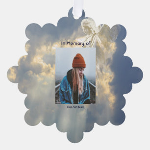Gedicht Memorial Keepake Angel Sky Clouds Ornament Karte