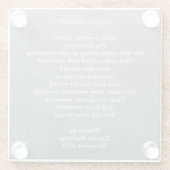 Gedicht "Niemals vergessen" - Untersetzer (Rückseite)