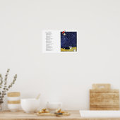Gedicht "Over the Moon" + Kunstwerk Poster (Küche)