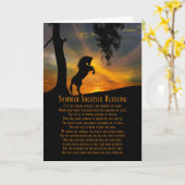 Gedicht "Pferde und Eichen" Sommersonnenwende Karte (Gelbe Blume)