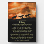 Gedicht "Pferdegeweih" Spirituelles Gedicht Fotoplatte (Vorderseite)