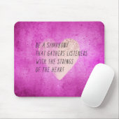 Gedicht "Pink Heart Strings" Mousepad (Mit Mouse)