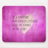 Gedicht "Pink Heart Strings" Mousepad (Vorne)
