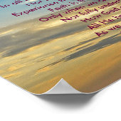 Gedicht Poster: "Glaube" Poster (Ecke)