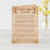 Gedicht Rainbow Bridge für Pferde Beileid Karte (Gelbe Blume)